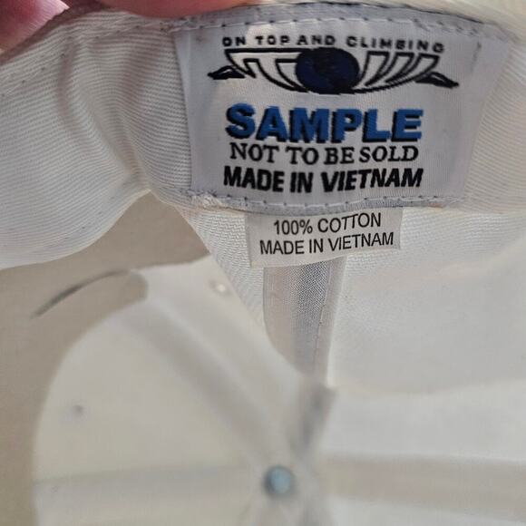 Vtg North Carolina Tar Heels Strapback Hat Cap White Blue UNC Embroidered TOW - Picture 9 of 9